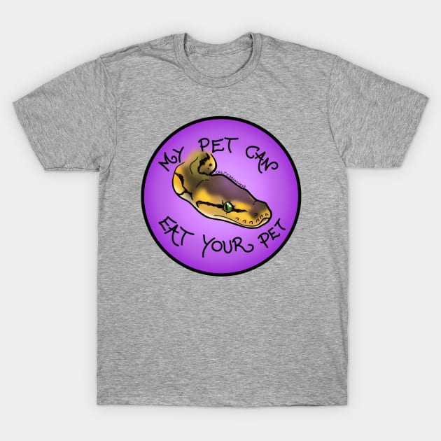 'My Pet Can Eat Your Pet' Lemonblast Ball Python T-Shirt by CelticDragoness